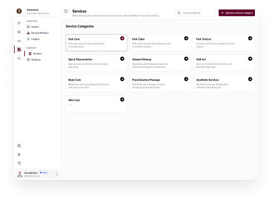 Services & Products - Keep your offerings clear, updated, and ready to sell — whether it's a haircut or hair serum. Manage everything from pricing to stock levels with precision.